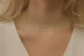Simple Silver Choker Chain Necklace, 6 of 7