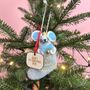 Personalised Baby's First Christmas Mouse In Stocking, thumbnail 5 of 6