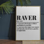 'Definition: Raver' Print, thumbnail 1 of 4