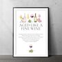 Aged Like A Fine Wine, Witty Wall Art Print Wine Lover Gift Idea For Him Or Her, thumbnail 2 of 2