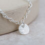 Sterling Silver Circle Charm Anklet, thumbnail 3 of 4