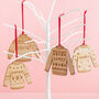 Personalised Wooden Christmas Jumper Decoration, thumbnail 1 of 4