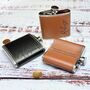 Personalised Leather Hip Flask, thumbnail 1 of 5