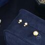 Sterling Silver Tiny Cz And White Opal Stud Earrings, thumbnail 6 of 11