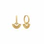 Deco Fan Gold Hoop Earrings, thumbnail 2 of 3