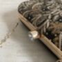 Black Handcrafted Rectangular Clutch Bag, thumbnail 9 of 9