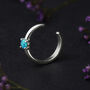 Sterling Silver Blue Opal Ear Cuff, thumbnail 1 of 4