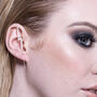 White Topaz Oxidised Sterling Silver Lightning Bolt Earrings, thumbnail 3 of 6