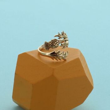 Thistle Detail Adjustable Ring, 2 of 3