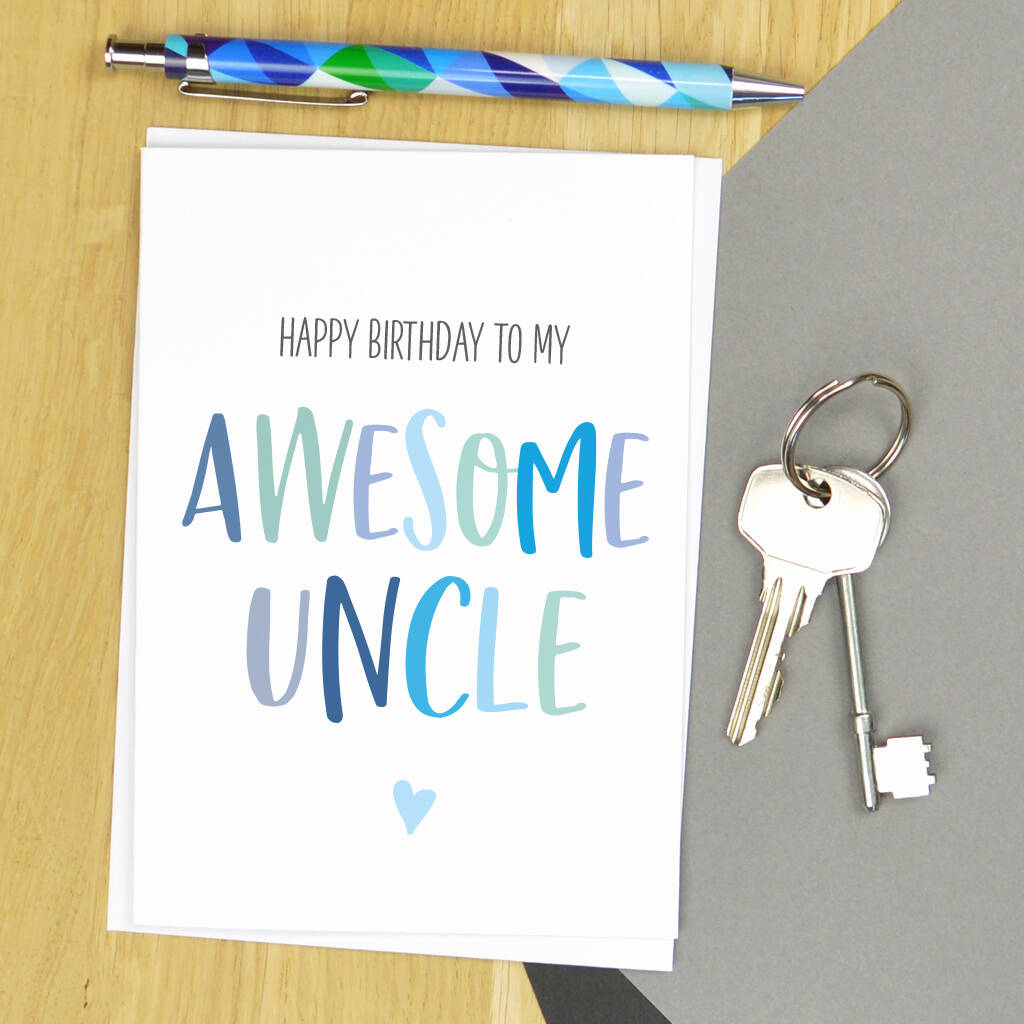 Birthday Card For Uncle By Pink And Turquoise Notonthehighstreet