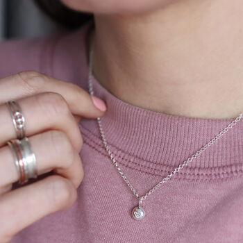 Silver Nugget Of Love Necklace, 4 of 7