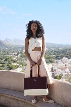 Personalised Contrast Custom Tote Classic Shopper Bag, 3 of 8