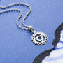 Sterling Silver Throat Chakra Necklace, thumbnail 2 of 3