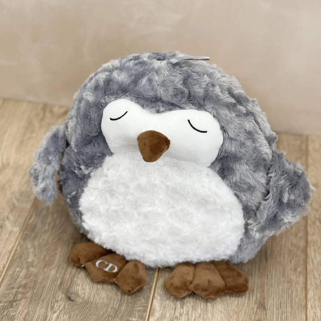 Personalised Penguin Cuddle Hot Water Bottle, 1 of 3