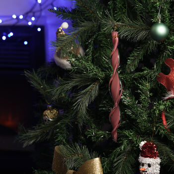 Hand Blown Frosted Glass Icicle Tree Decoration Ornament, 8 of 8