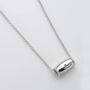 Blue Topaz 925 Sterling Silver Barrel Necklace, thumbnail 2 of 3