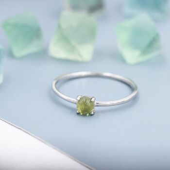 Peridot Ring In Sterling Silver, 4 of 10