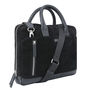Ashbourne Briefcase Black Suede, thumbnail 2 of 3