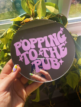 Popping To The Pub Mini Mirror, 2 of 5