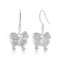 Sterling Silver Pomeranian Hoop Or Hook 3D Earrings, thumbnail 3 of 6