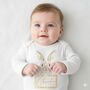 Personalised Bunny Baby Onesie | Custom Name Newborn Outfit | Easter Baby Romper | Neutral Baby Shower Gift, thumbnail 2 of 4