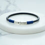 Personalised Sterling Silver, Leather And Silk Bracelet, thumbnail 1 of 8
