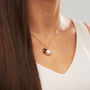 Rose Gold Vermeil Pearl Necklace With Monogram Charm, thumbnail 6 of 11