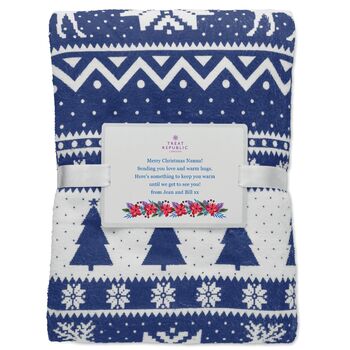 Personalised Festive Fleece Blanket, 3 of 8