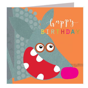 Laser Cut Armadillo Birthday Card, 2 of 5