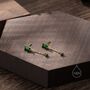 Baguette Cz Dangle Chain Stud Drop Earrings, thumbnail 6 of 12