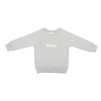 Grey Marl 'Sister' Sweatshirt, 2 of 2