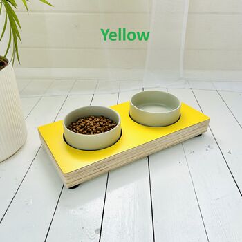 Dog / Cat Wooden Feeding Station With Ceramic Bowls, 12 of 12