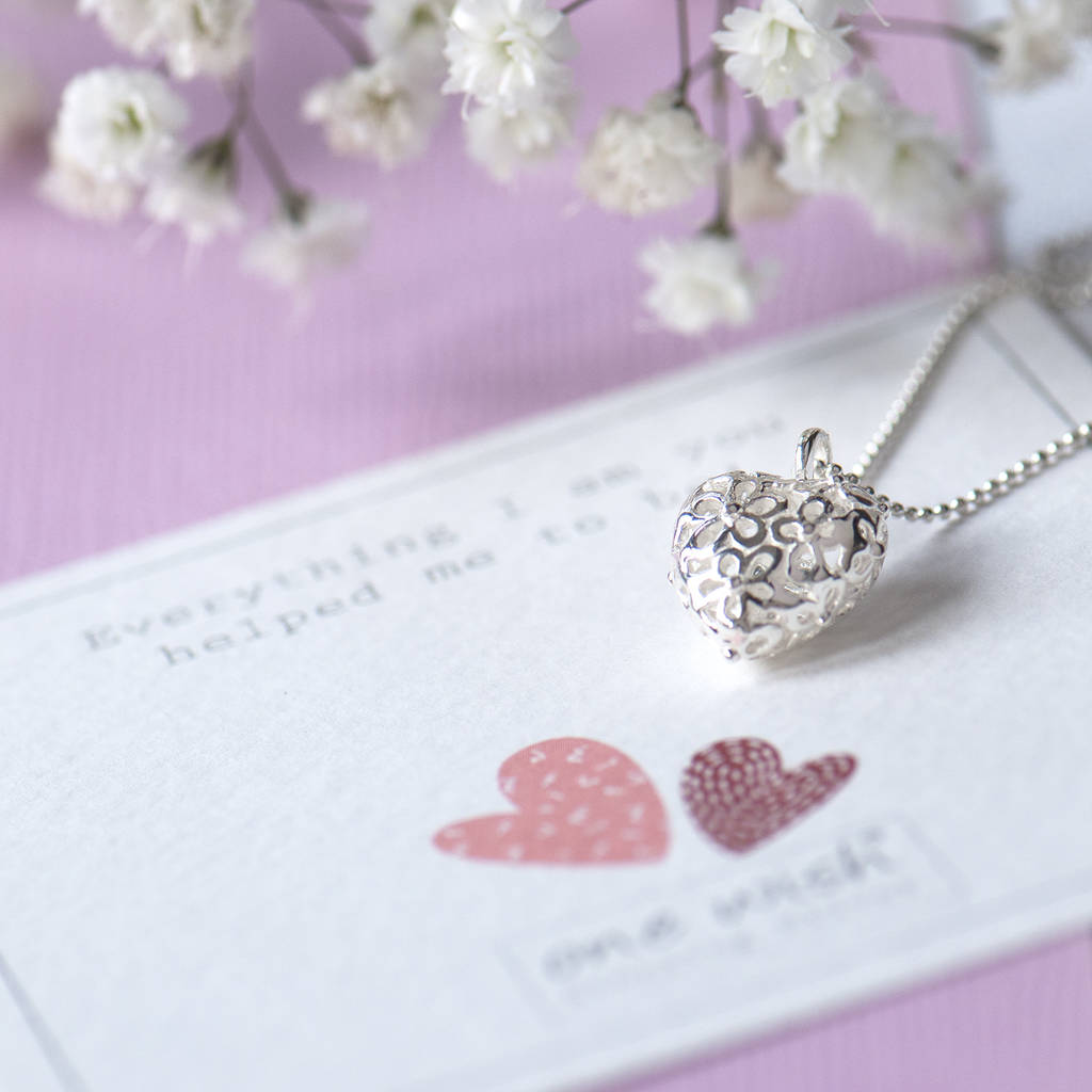 Real flower heart necklace by Shrieking Violet Sterling silver pendant –  Shrieking Violet®