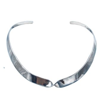 Sterling Silver Choker Necklace With Twist, 3 of 6