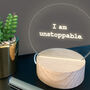 Personalised 'I Am Unstoppable' Mini Desk Lamp, thumbnail 1 of 3