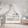 Ophelia Cot Bed Three In One White Fabric, thumbnail 1 of 2