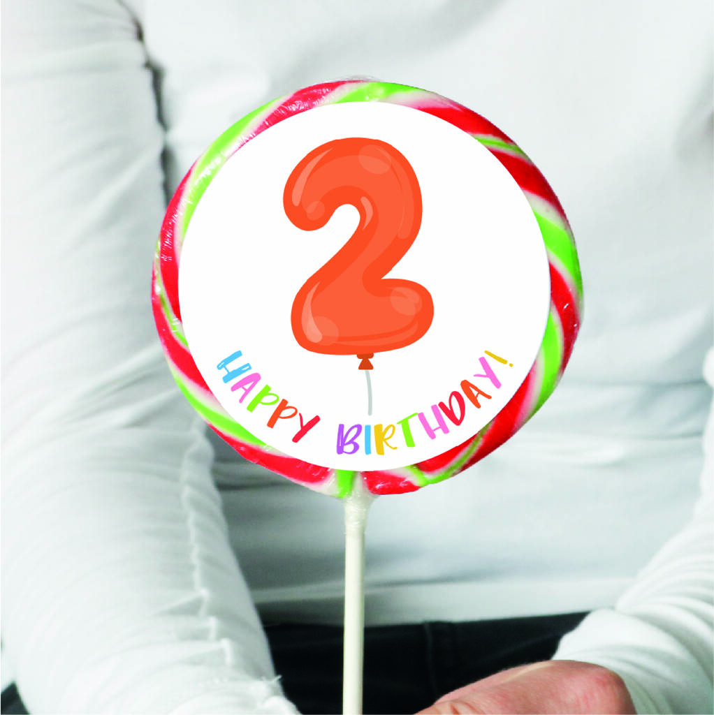 2nd Birthday Balloon Giant Lollipop, 1 of 2