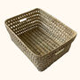 Large Hand Woven Palm Leaf Storage Basket, thumbnail 2 of 3