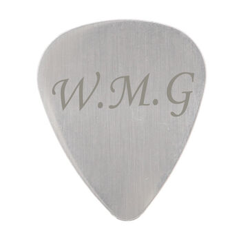 Personalised Initials Stainless Steel Plectrum Gift, 6 of 7