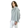 Personalised Unisex Grey Pure Cashmere Wrap Shawl Scarf, thumbnail 1 of 10