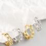 Gold Plated And Sterling Silver Chain Earring Hoops, thumbnail 3 of 7