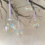 Set Of Six Pastel Rainbow Effect Baubles Bright Christmas Decor, thumbnail 7 of 7