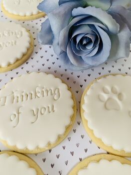 Thinking Of You Pet Loss Bereavement Biscuit Gift Box, 5 of 7