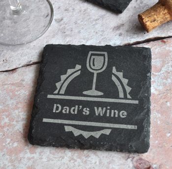 Personalised Wine Slate Coaster, 2 of 3
