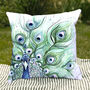 Inky Peacock Outdoor Cushion For Garden Furniture, thumbnail 7 of 9