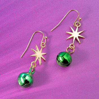 Bells And Bows Christmas Earring Pair, 2 of 5
