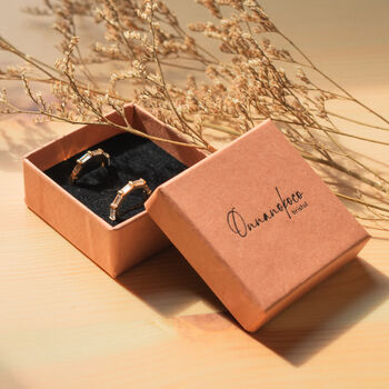 Gold Baguette Hoop Earrings With Cz Stones, 10 of 10