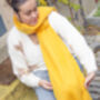 Yellow Colour Block Warm Wrap Scarf, thumbnail 2 of 5