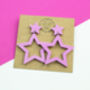 Star Cut Out Pastel Blue Earrings, thumbnail 3 of 6