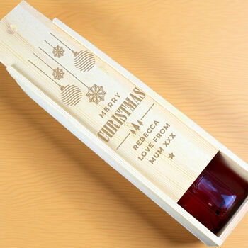 Personalised Wooden Wine Box Wood, 4 of 5